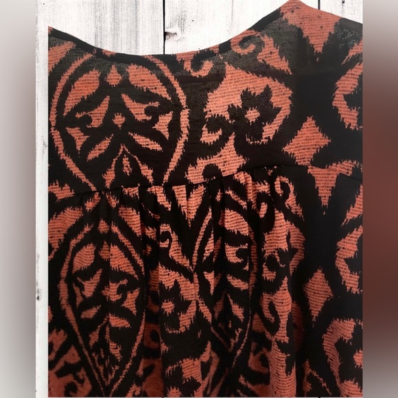 Painted Threads S red/black boho dolman 3/4 sleeve lightweight open cardigan - Picture 5 of 6